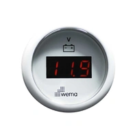 WEMA Voltmeter digital 8-32V hvit 